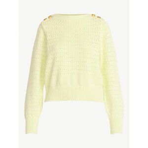 NWT Button Shoulder Sweater with Long Sleeves